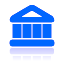 Tax Bank Icon Blue